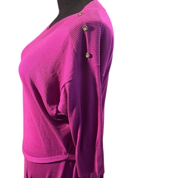 New Lane Bryant Womens Magenta 3/4 Sleeve Sweater Dress 22/24 Plus Size NWT - Picture 6 of 8